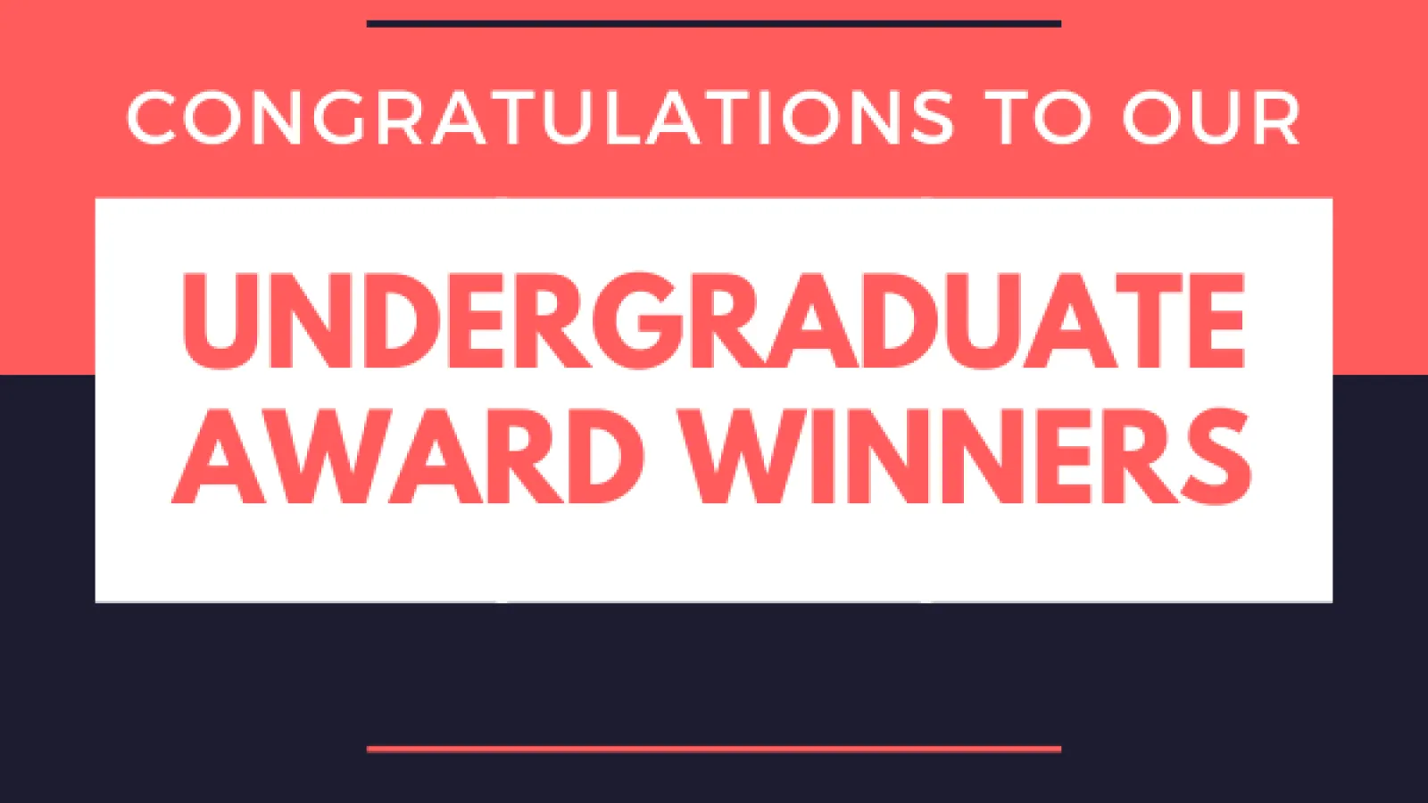 Congratulations to our award winners