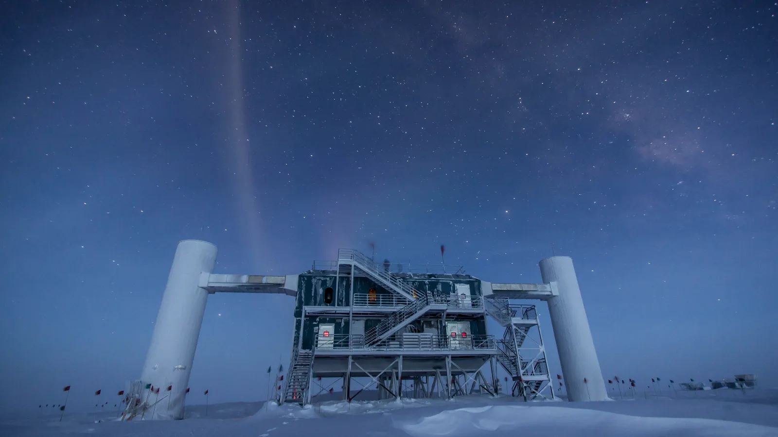 The IceCube Laboratory at the Amundsen-Scott South Pole Station in Antarctica.