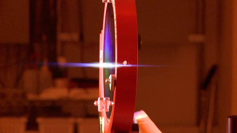 red lazer shot shining