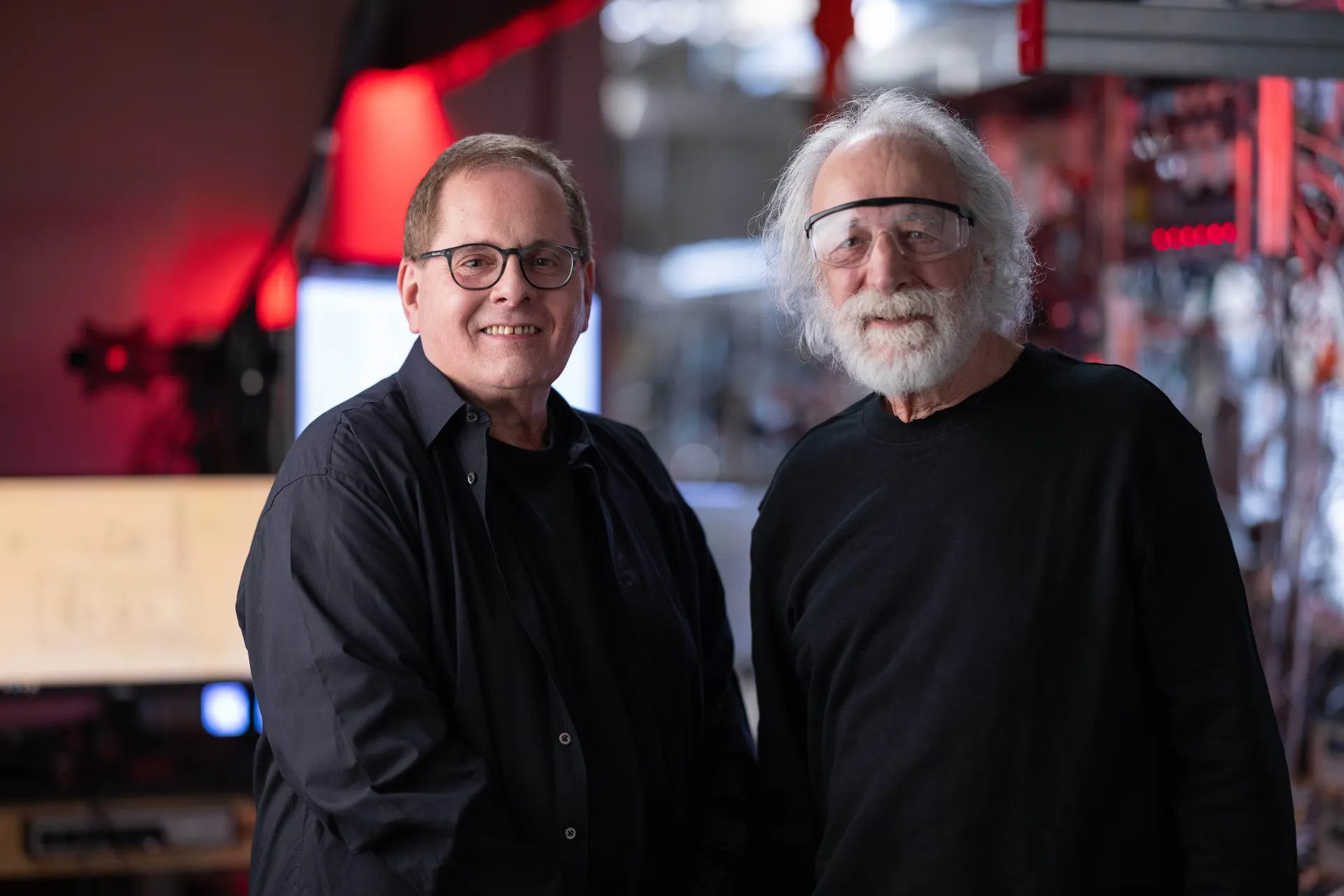 Pictured are Professors Lou DiMauro and Pierre Agostini in their lab