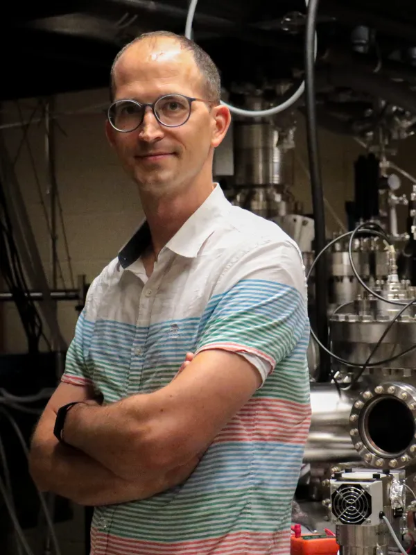 Micahel Chini in his lab
